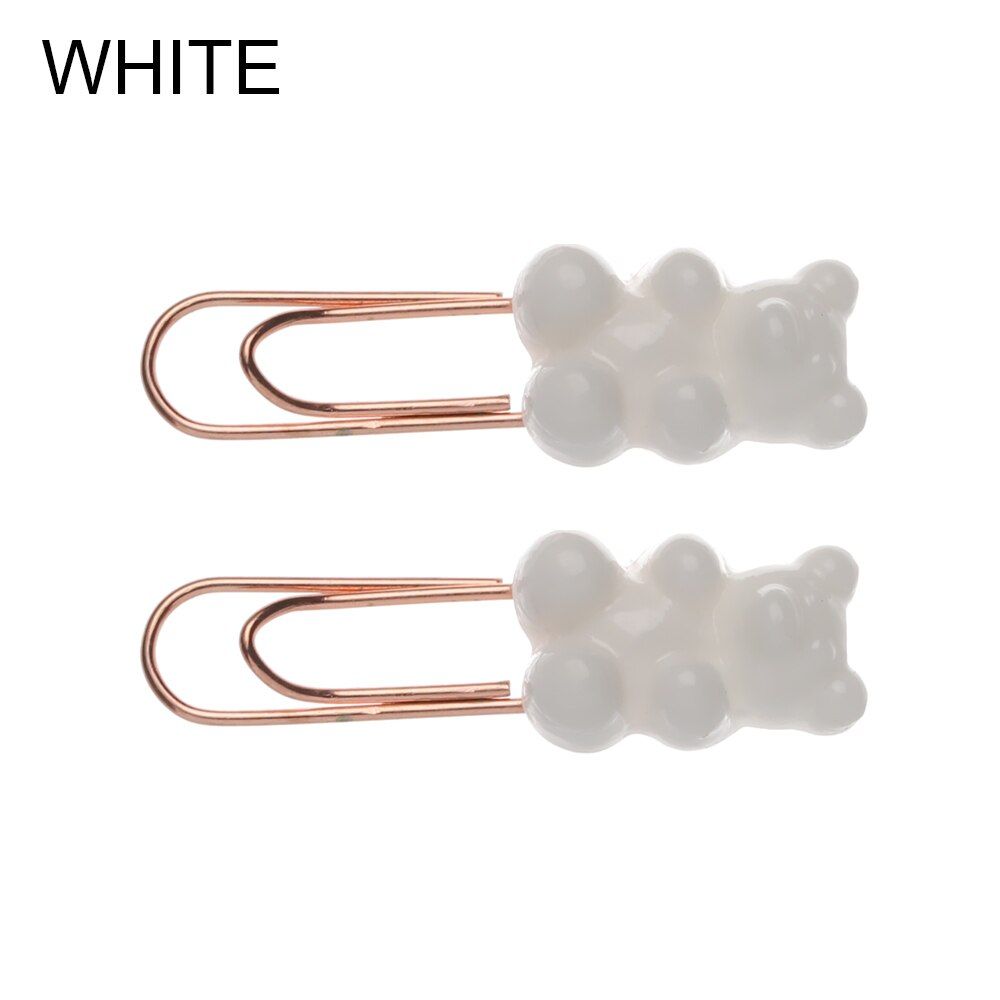 10pcs Clip Decorative Bookmark Kawaii Rainbow Bear Paper Binder File Clips holder School Office Stationery Accessories