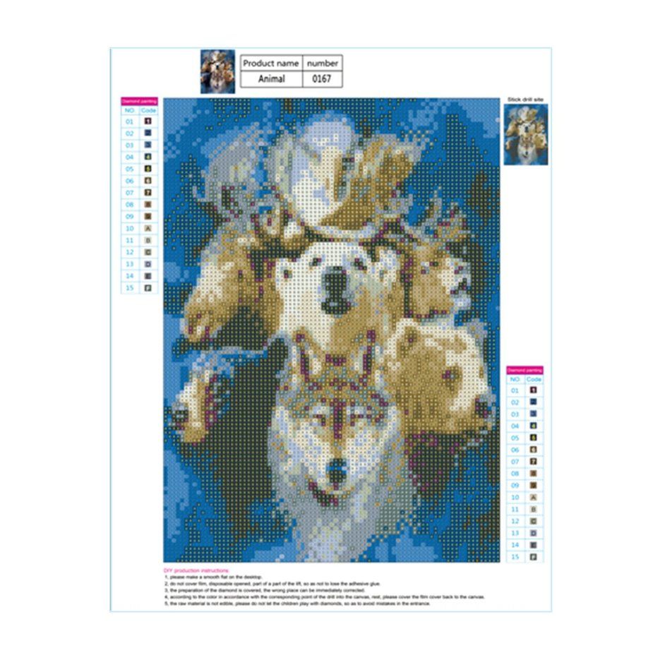 TE 0167 DIY Handmade Full Diamond Painting Indoor Wall Embroidery Decoration