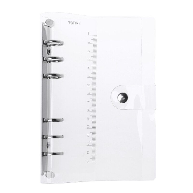 A7 A5 A6 Spiral transparent PVC Notebook Cover Loose Diary Coil Ring Binder Filler Paper Seperate Planner Receive Bag Card