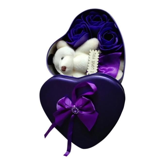 Romantic Gift Box For Valentine Special Teddy & Rose