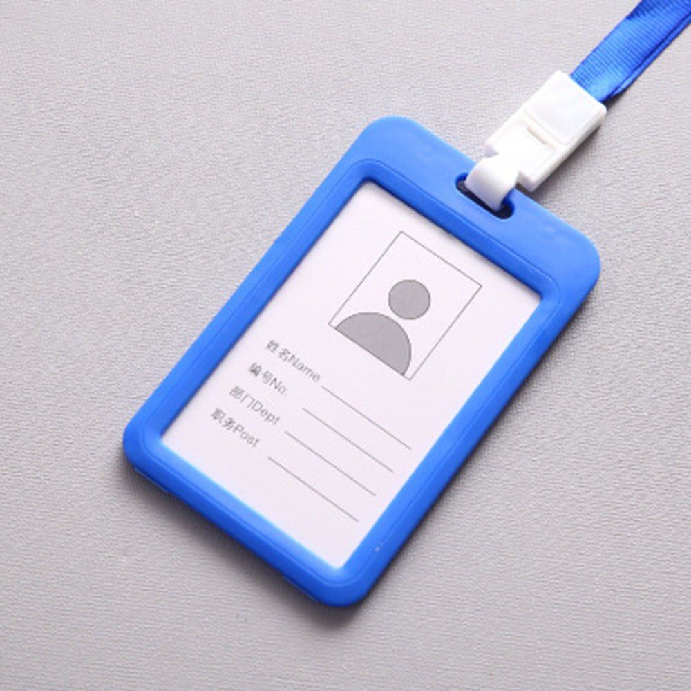 Men Women Bank Credit Wallet Card Holder +Nylon Lanyard Name Work Card Holder For Student ID Badge Holder