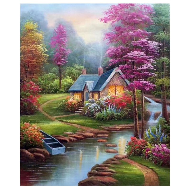Diamond Painting DIY Diamond Full Diamond Round Diamond Cross Living Room Decoration Crafts Rural