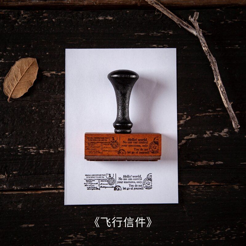 Retro Wooden handle Flight Number stamp DIY wooden rubber stamps for scrapbooking stationery scrapbooking standard stamp