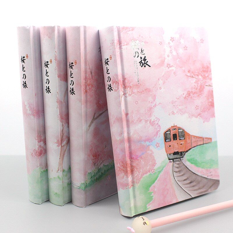 Sakura Girl Notebook Filler Papers Color Planner Inside Page Gift Stationery School Supplies Journal Kawaii