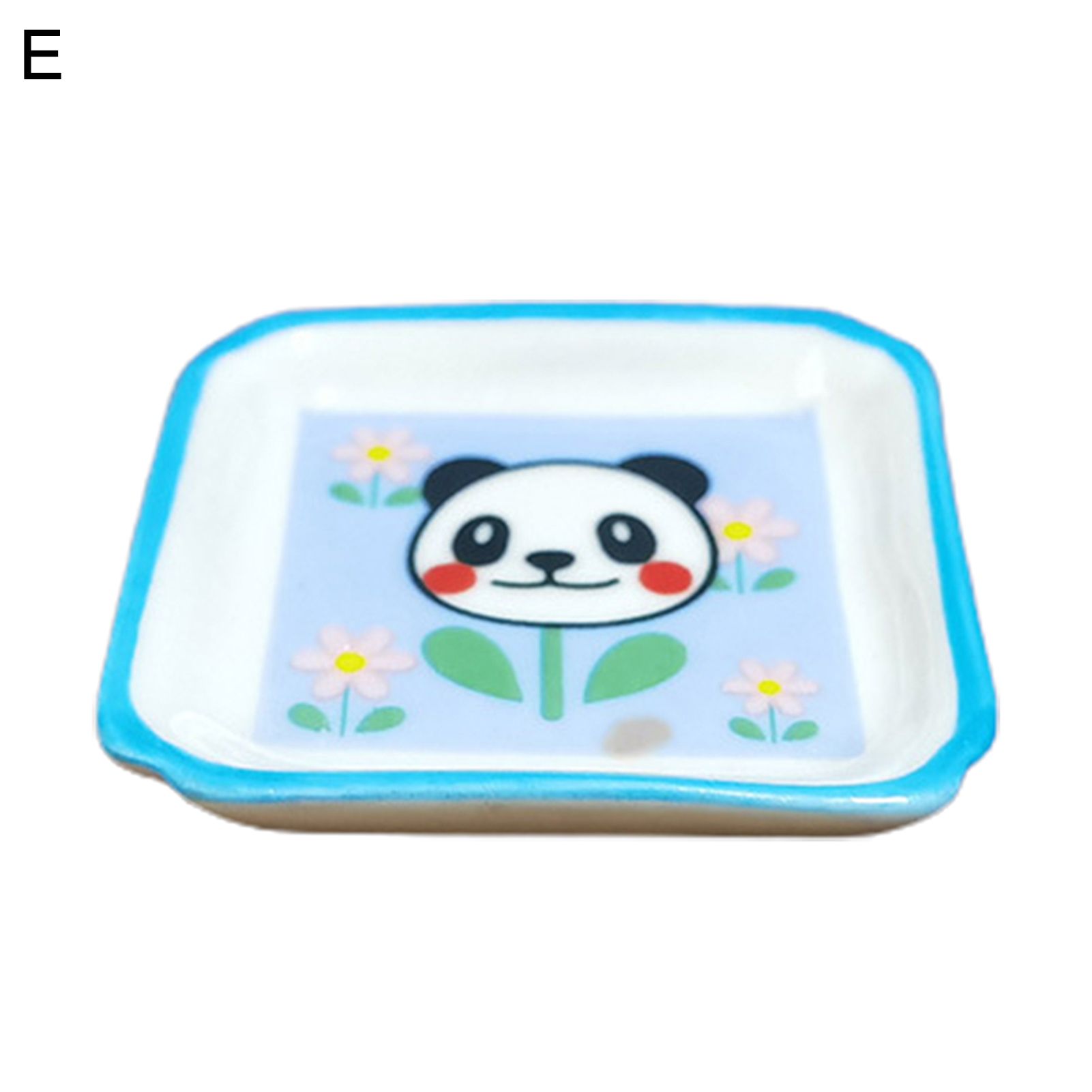 Dollhouse Small Dish Stylish Panda Apples Dollhouse Saucer