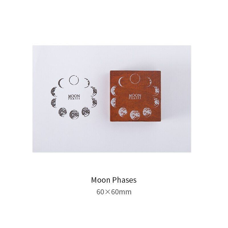 Vintage Wandering Moon Series decoration stamp wooden rubber stamps for scrapbooking stationery DIY craft standard stamp