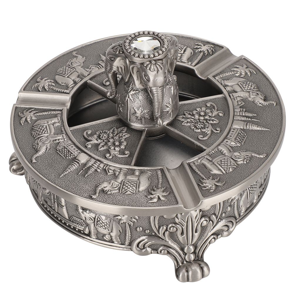 Ash Tray Retro Ashtray Antique‑Pewter Holder Europeanism Elephant Desktop Decor