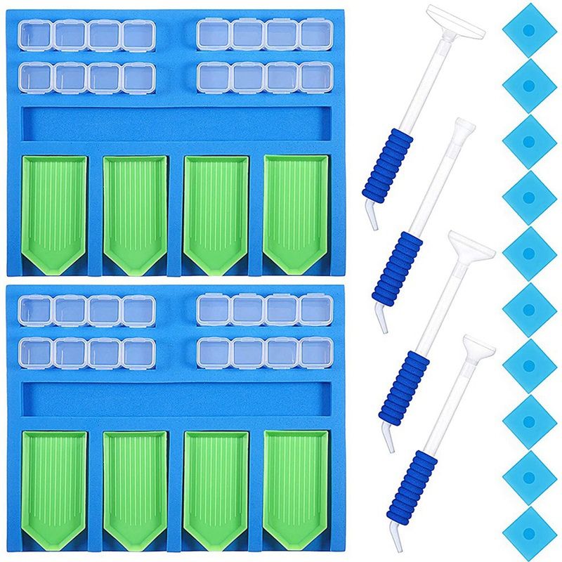 Diamond Painting Tray Set,Diamond Painting Accessories Drill Tray Organizer Multi-Boat Holder for Tray Jar for DIY Craft