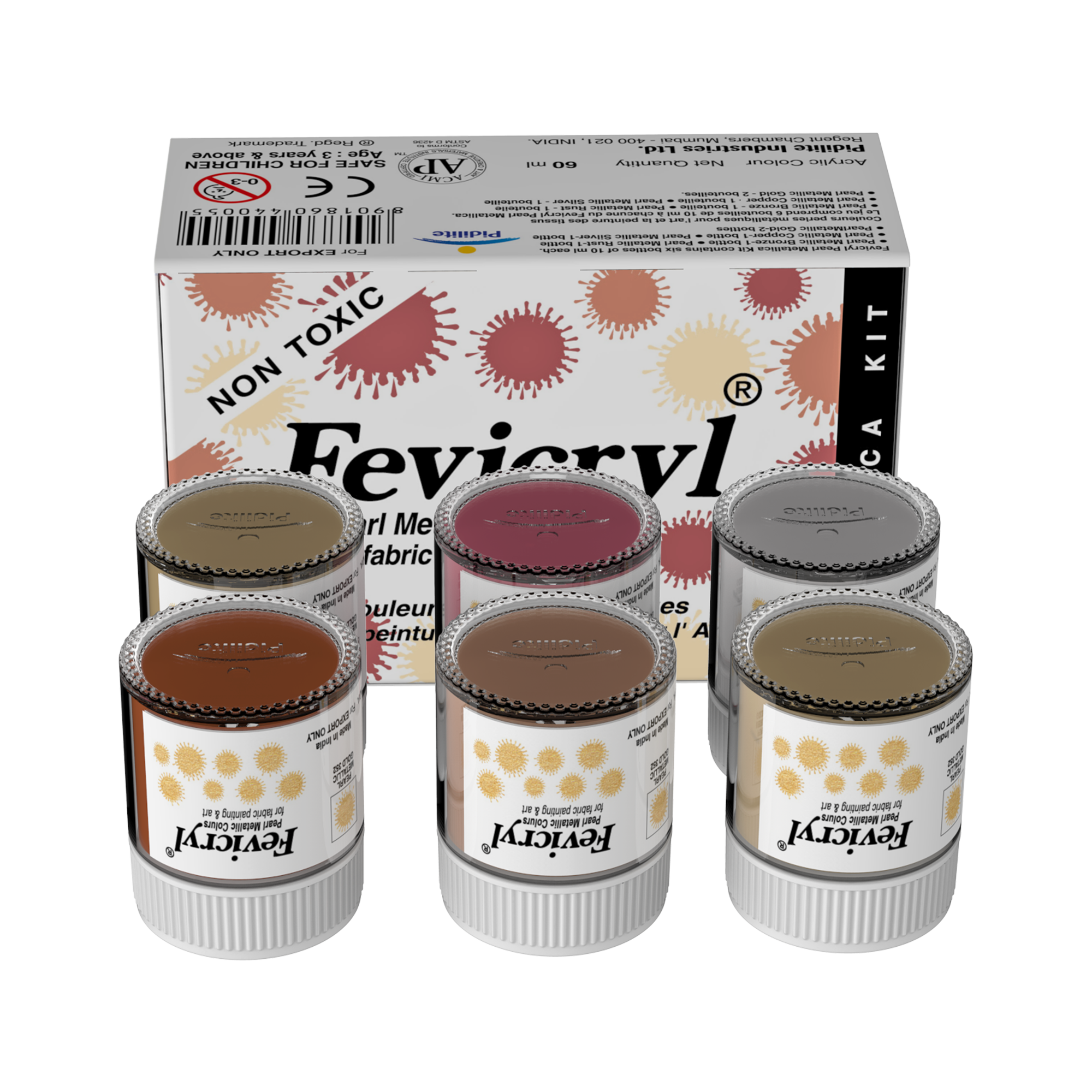 Fevicryl Acrylic Metallic Kit 60 ml