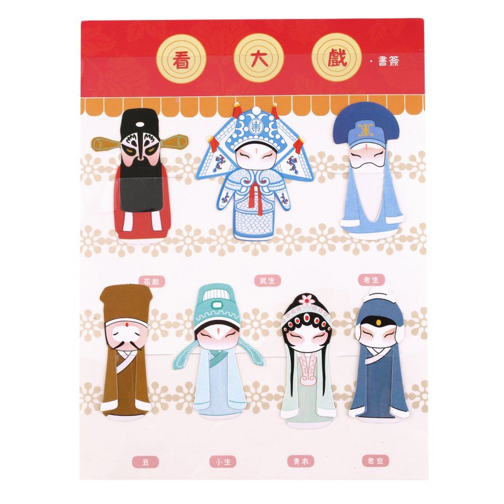 HA 7pcs Stationery Opera Classic Style Paper Bookmarks Decoration Gift New-1