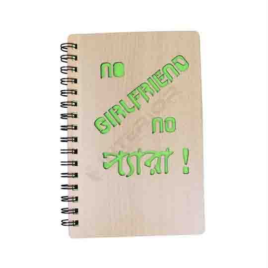 Sprial Wooden Notebook (No Para No Girlfrind)- ICWNB-42
