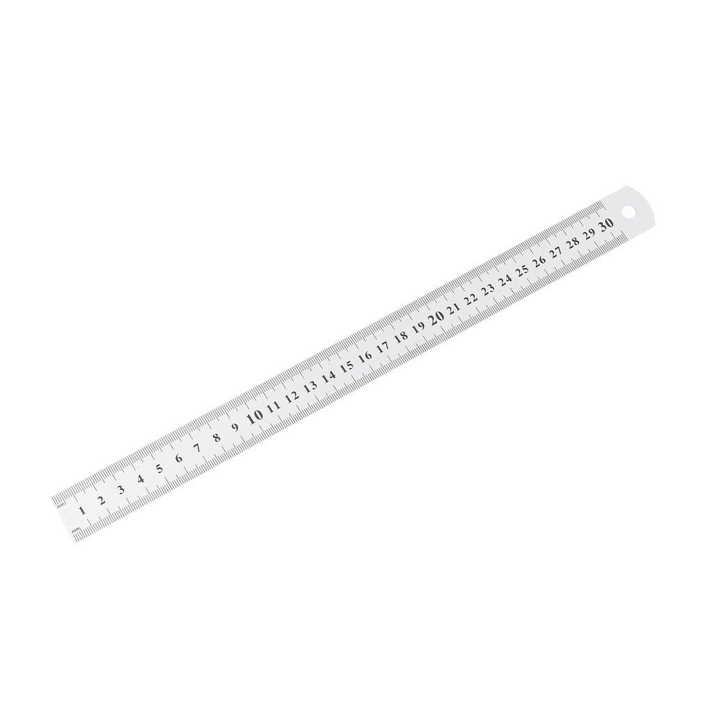 Stainless Steel Metal Ruler 30CM Straight Ruler Double Sided School Stationery