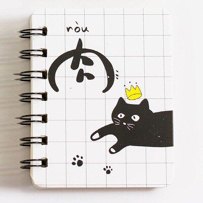 16 Styles  Kawaii Cute Pink Panther Memo Pad Korean Stationery Student Rollover Coil Notebook Portable Notebook School Supplies