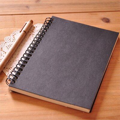 Kraft Paper Spiral Coil Sketchbook Diary for Drawing Soft Cover White Paper Sketch Book Memo Pad Notebook Office School Supplies