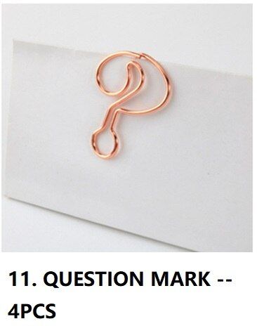 Harphia new Paper Clips 17 Designs 4 pcs/lot Rose Golden Finished Planner Tools Memo Clip Metal Binder Paperclip Bookmark