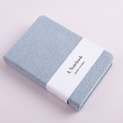 EZONE Cloth Cover Notebook Blank/Grid Paper NoteBook Traveler Journey Notepad Office Metting Memo Book S/M Size 264 Pages