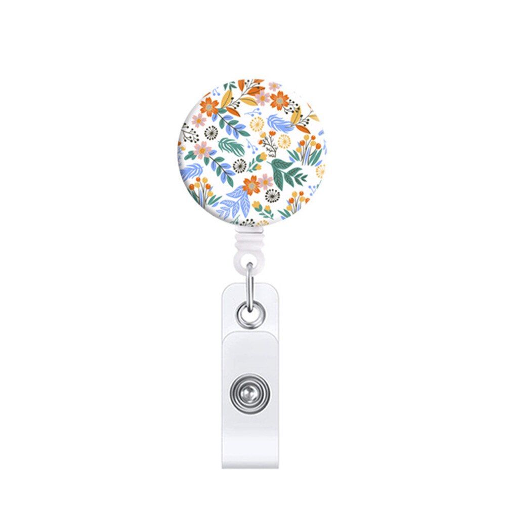 Creative Candy Color Flowers Resin Retractable Nurse Badge Reel Nurse  Student Exhibition ID Card Clips Holder Stationery