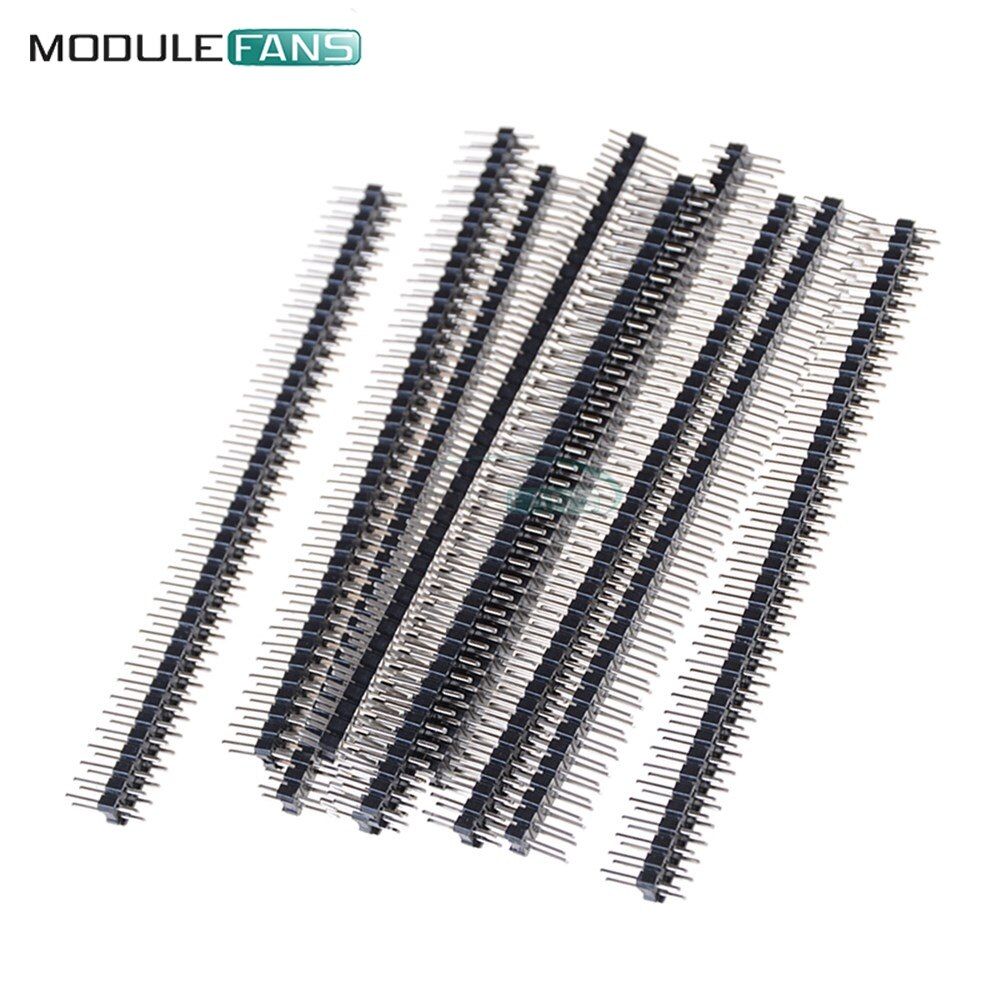 5PCS 2.54mm 2.54 mm 2 x 40 Pin Male Double Row Pin Header Strip Diy Electronic Diy Kit
