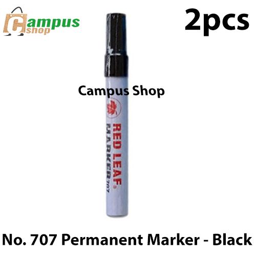 No. 707 Permanent Marker - Black (2pcs)