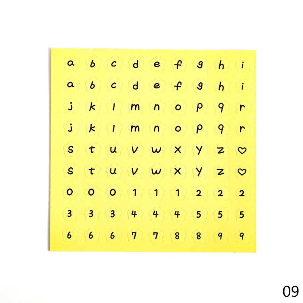 DIY Base Element Decorative Letters Numers Sticker for Journal Scrapbooking Stickers Stationery Supplies