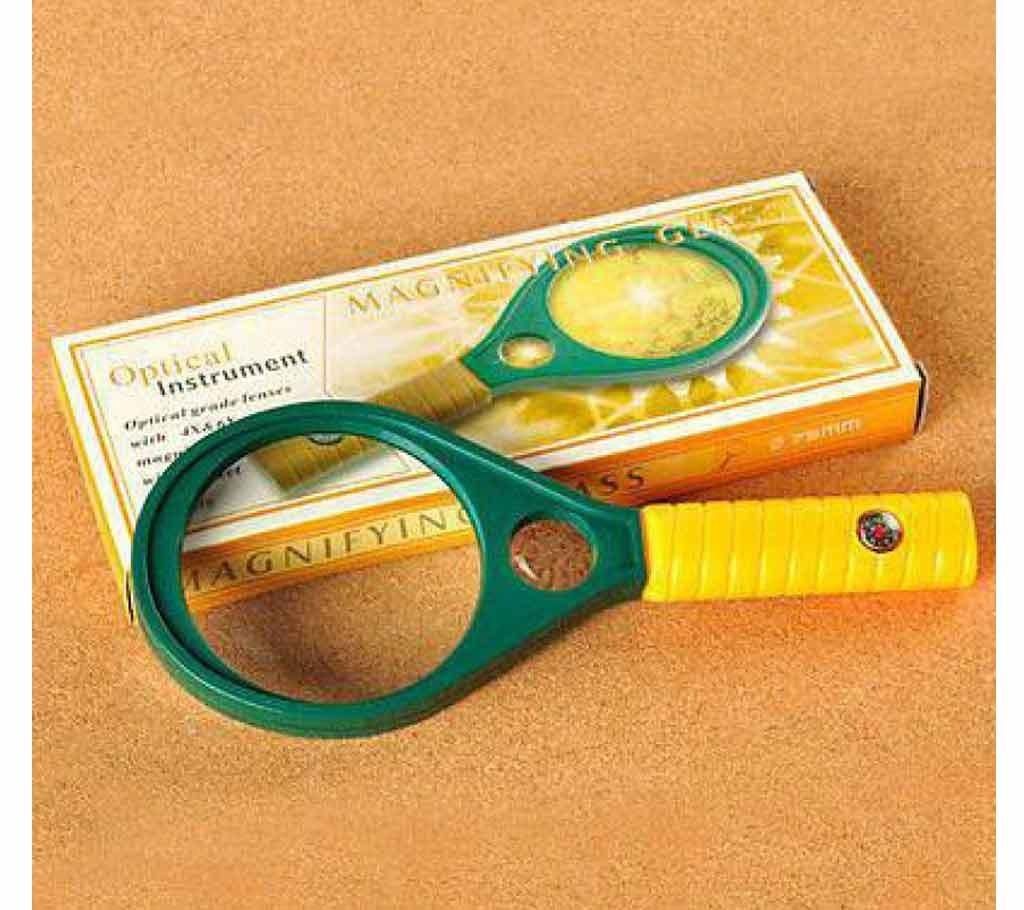 90mm Magnifying Glass - Yellow and Green