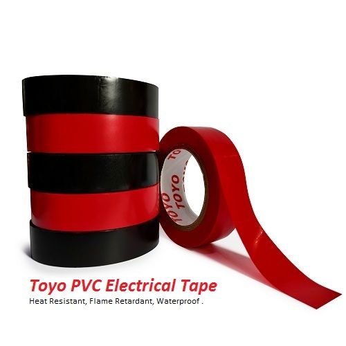 Toyo PVC Electrical Tape | Heat Resistant | Flame Retardant | Waterproof | 0.6 Inch X 10 Yard