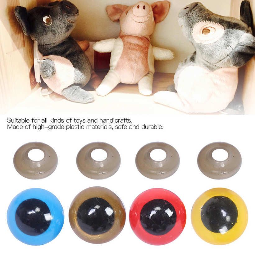 Doll Accessories Plastic Safety Eyes with Washer for Stuffed Animals Toys Teddy Puppet