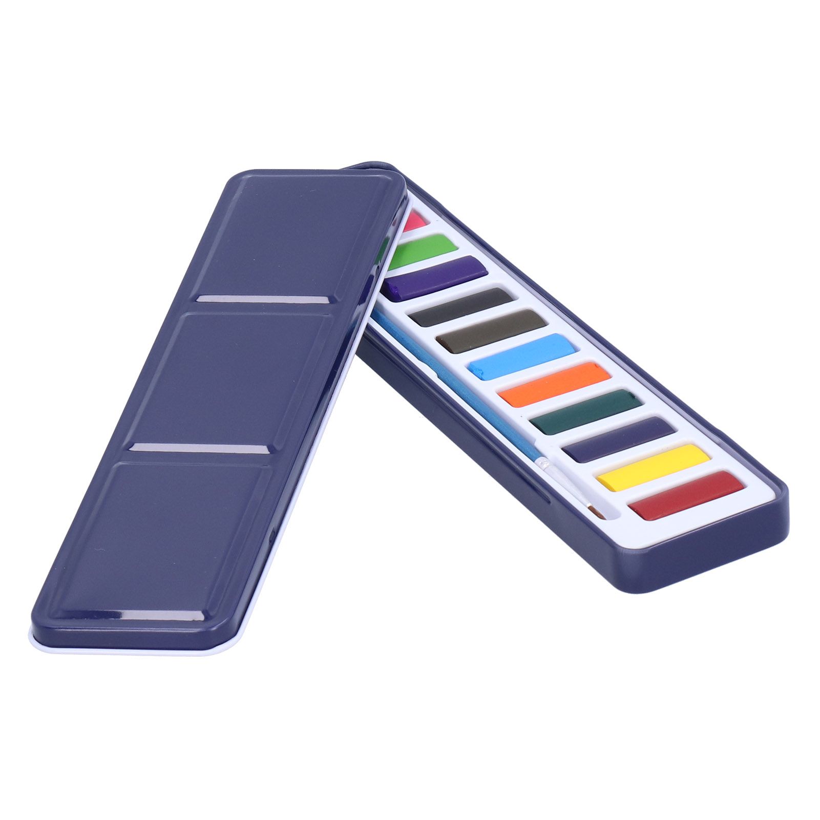 Multicolor Watercolor Paint Solid Iron Boxed Portable with Hook Line Pen for Painting Supplies Art Students Lovers