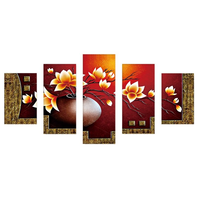 5D Diamond DIY Paintings Five Connected Pieces Paste All Diamonds Diamond Painting Room Home Decoration