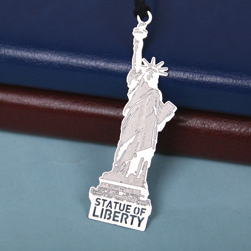1PC London Eiffel Tower Statue of Liberty Book Markers Metal Bookmark for Stationery Books Office Supplies