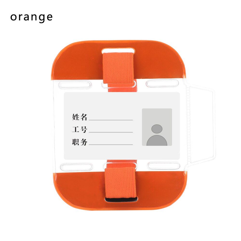 2020 Transparent ID Card Holder Protective Shell Visibility Arm Band Badge Holder PVC Card Sleeve Office Supplies