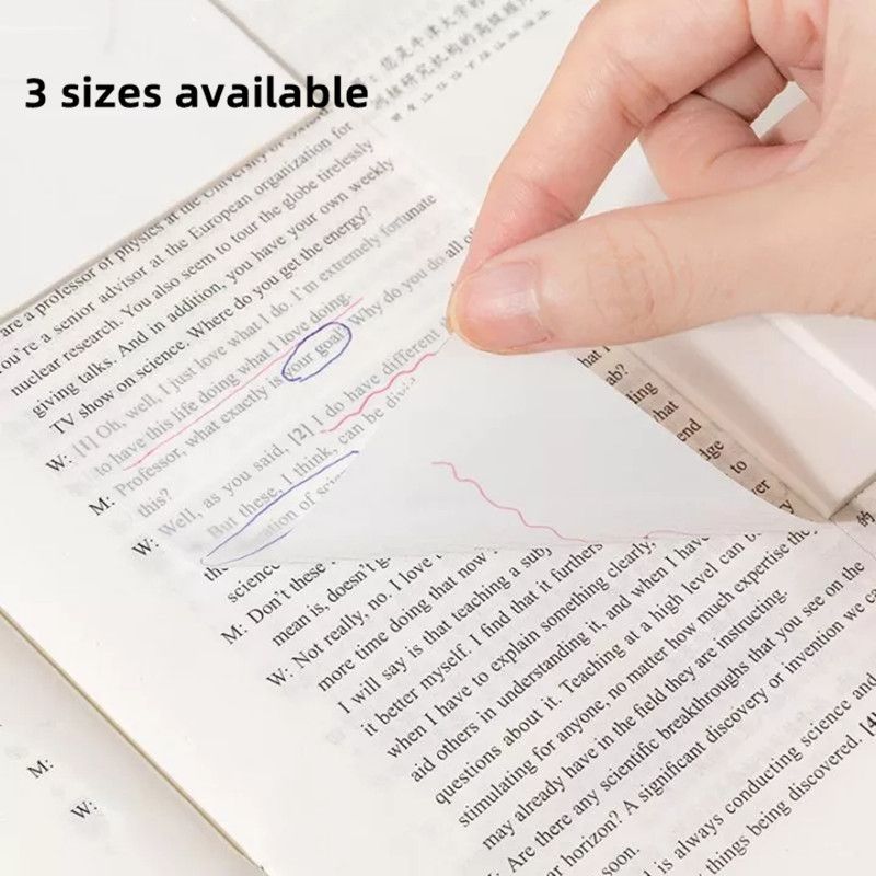 RHS Online 50 Sheets Transparent PET Sticky Notes Waterproof Stickys Memo Messages Post it Notes