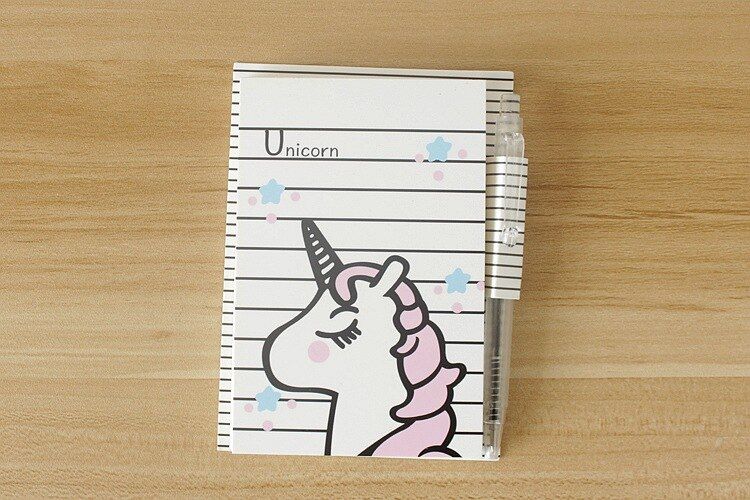 Cute Unicorn Set 1 Notebook&1 Ballpoint Pen Writing Diary Book Kids Gift Stationery Student Rewarding School Office Supply
