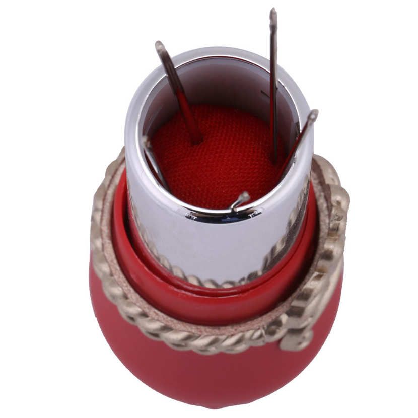 Lipstick Pin Cushion Black Red for DIY Sewing Hand Craft 3 inch × 0.94 inch