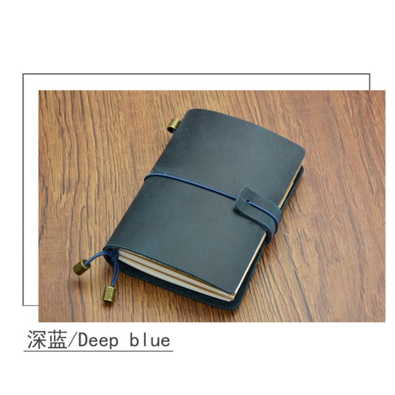 Fromthenon Crazy Horse  Leather Traveler's Notebook Vintage Business Planner Passport Standard Diary Scrapbook Stationery