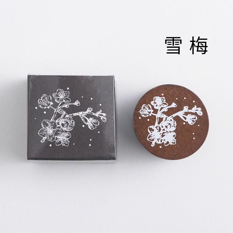 Vintage Wooden Stamps Set Rubber Seal For Diy Stationery Scrapbooking Handbook Diary Letter Decor