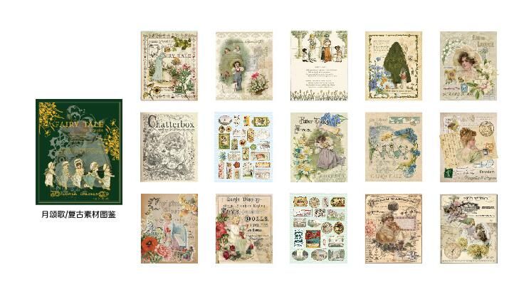 15PCS/LOT Vintage Fairy Tale Theme Old Times Style Decoration Paper Pack DIY Scrapbooking Journal Diary Deco Supplies