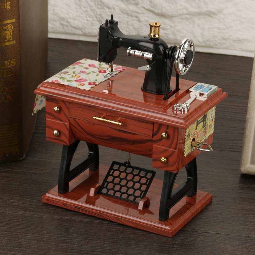 1pc Music Box Wood Grain Mini Interesting Craft Plastic ft Kid