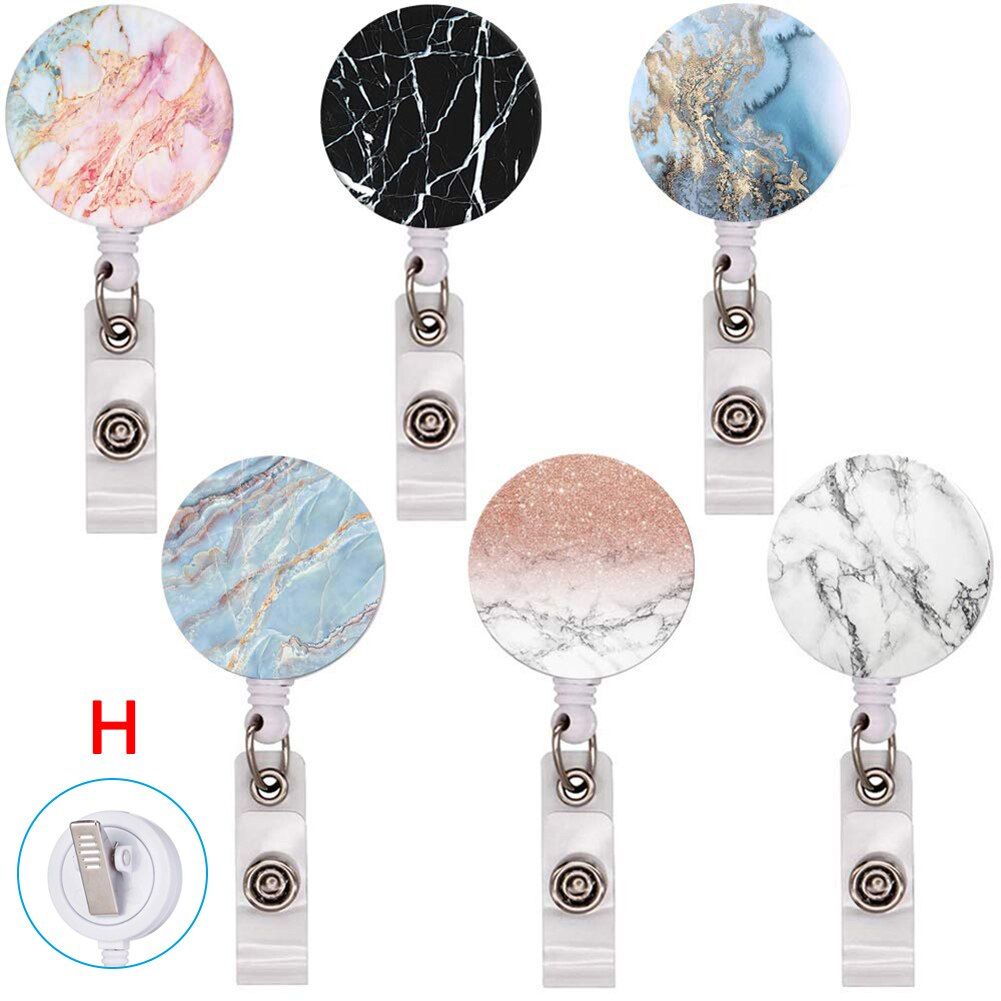 Retractable Badge Holder ID Badge Reel Card Holders with Alligators Clip JHP-Best
