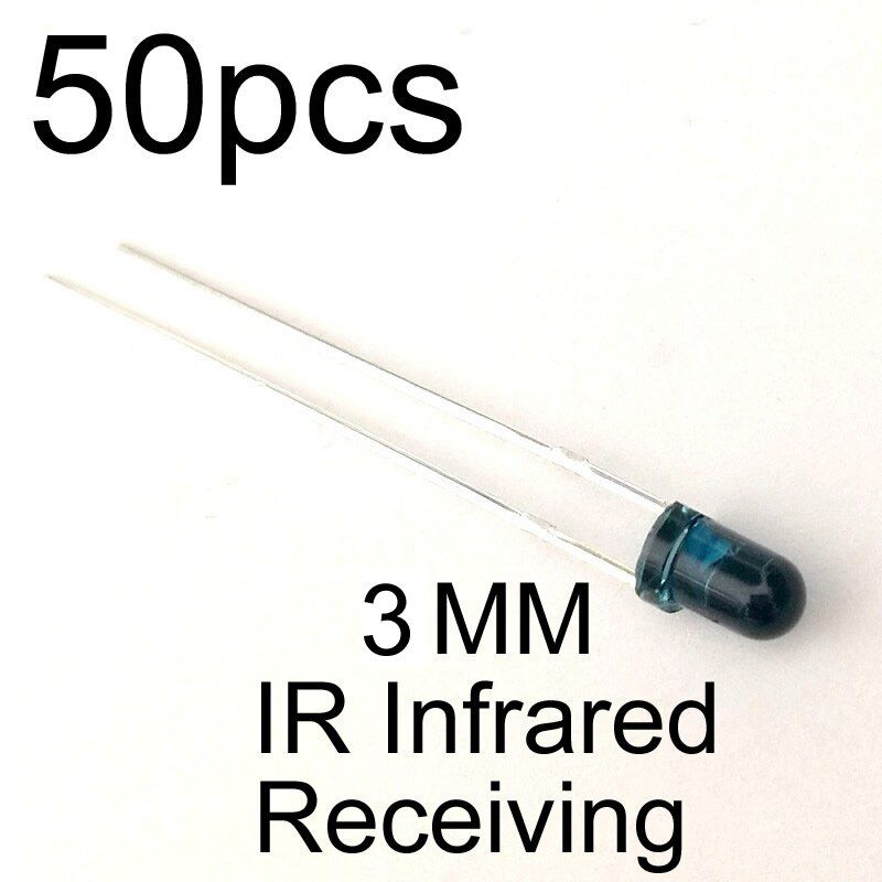 MCIGICM 50pairs LED 3mm 940nm IR Infrared Emitting & Receiving Diode Round Tube Light 5mm 940nm