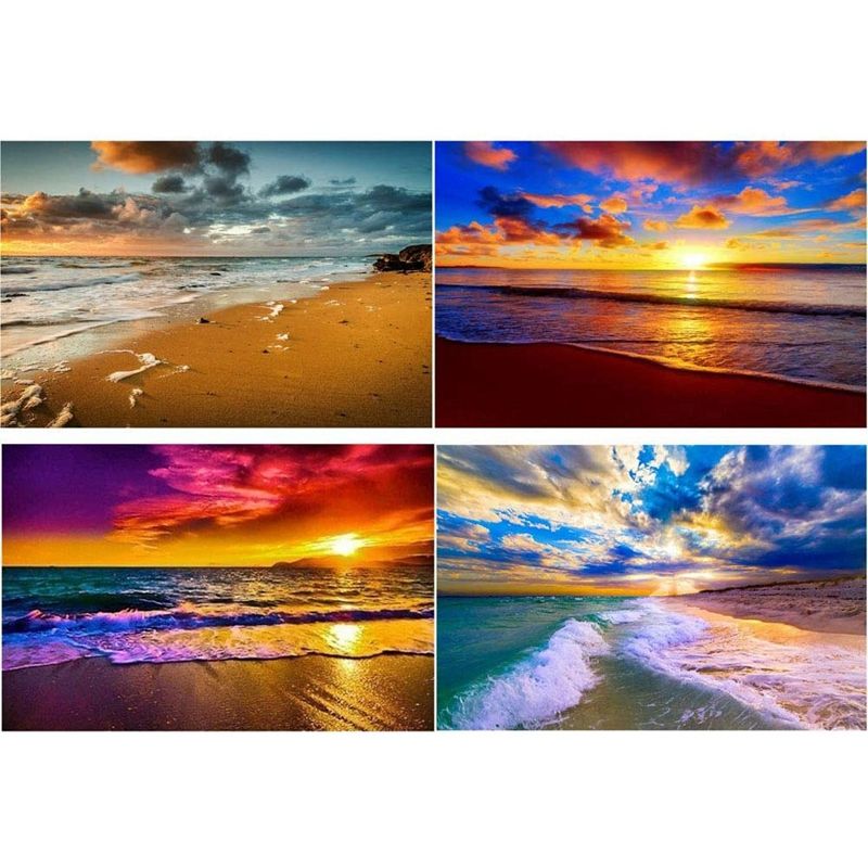 Diamond Painting Kits for Adults Kids,DIY Diamond Painting Sunset Handmade Picture for Home Wall Decor