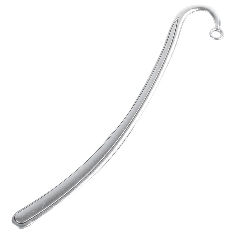 5 Pcs Silver Tone Blank Bookmarks 12.5cm