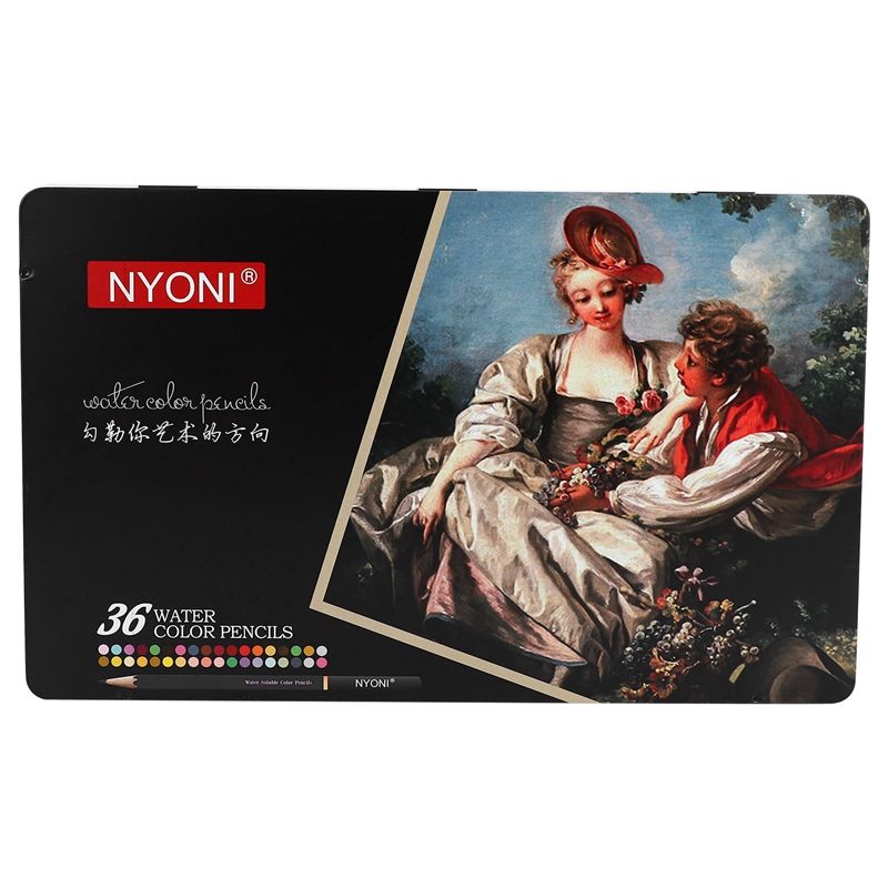 NYONI Soft Core Watercolor Pen 36 Colors Professional Water-Soluble Color Pen for Art Supplies