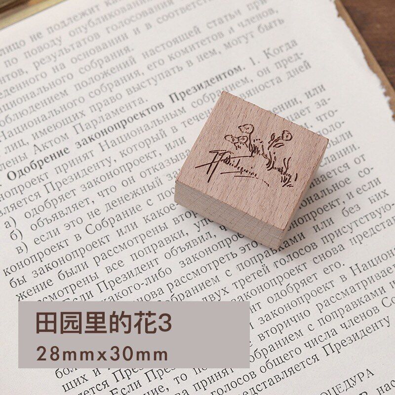 Pastoral Poetry Series decoration stamp Retro wooden rubber stamps for scrapbooking stationery DIY craft standard stamp