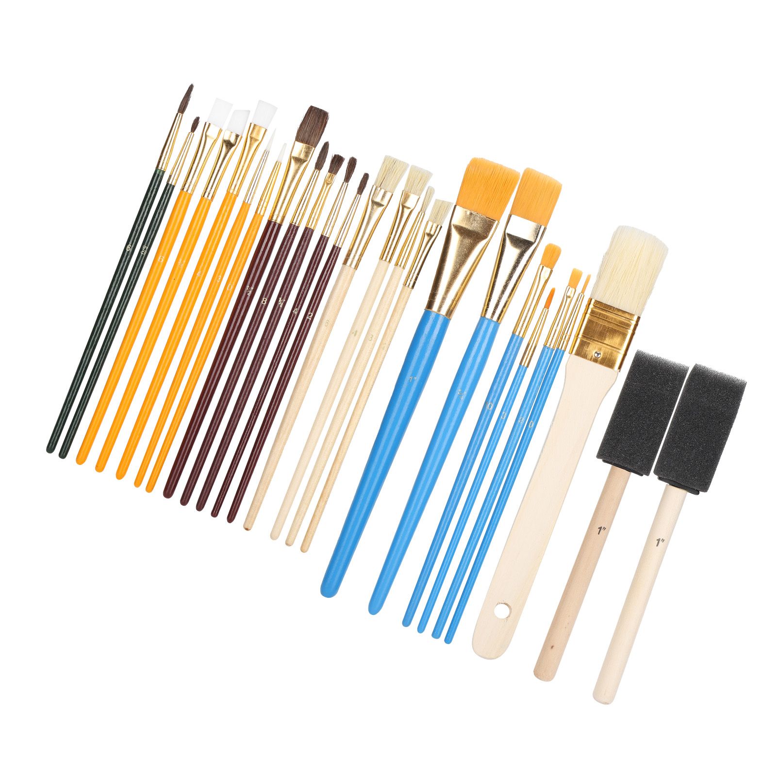 25pcs Paint Brush Set Oil Watercolor Acrylic Painting Drawing Kit