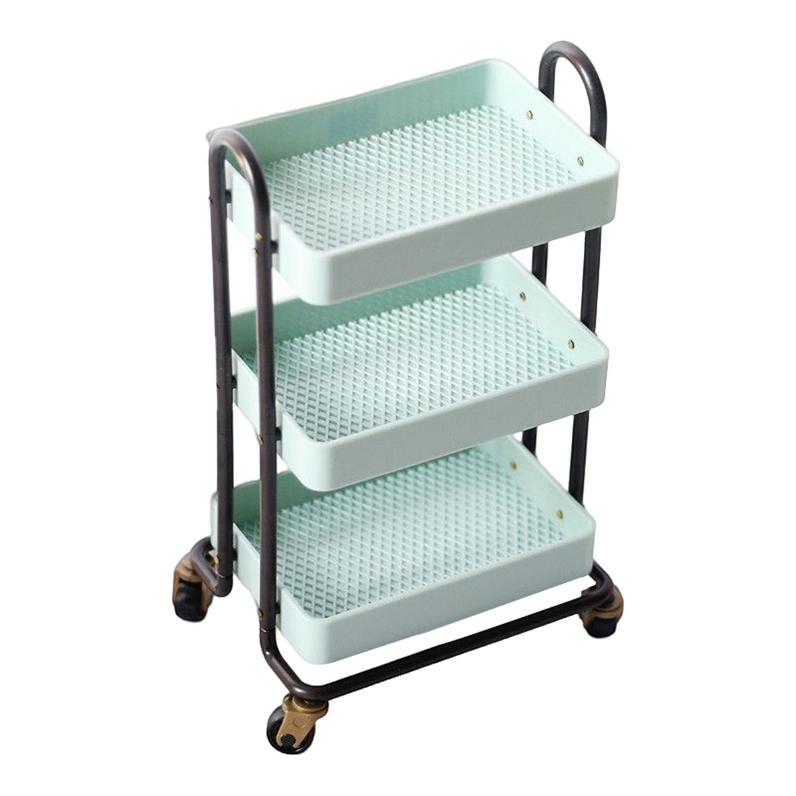 Grebest Dollhouse Cart Simulated Dollhouse Mini Bookshelf Supplies