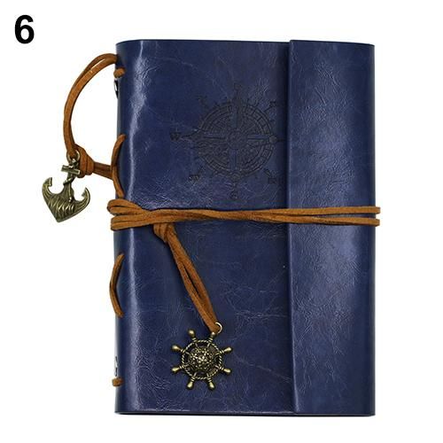 Retro Anchor Faux Leather Cover Notebook Journal Diary Blank Nautical(null)
