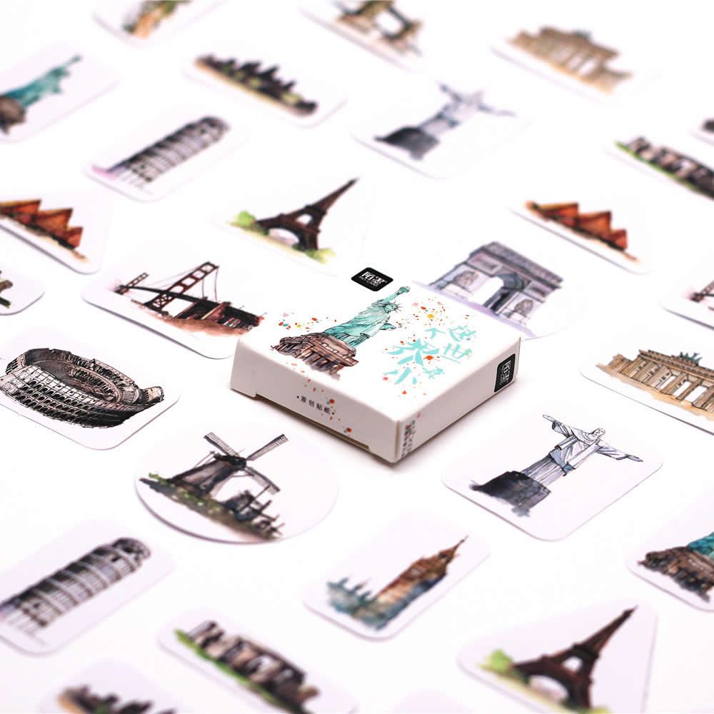 40pcs/pack Vapour Wave Totem Cute Stickers Pack Posted It Kawaii Planner Scrapbooking Notebook Office Items