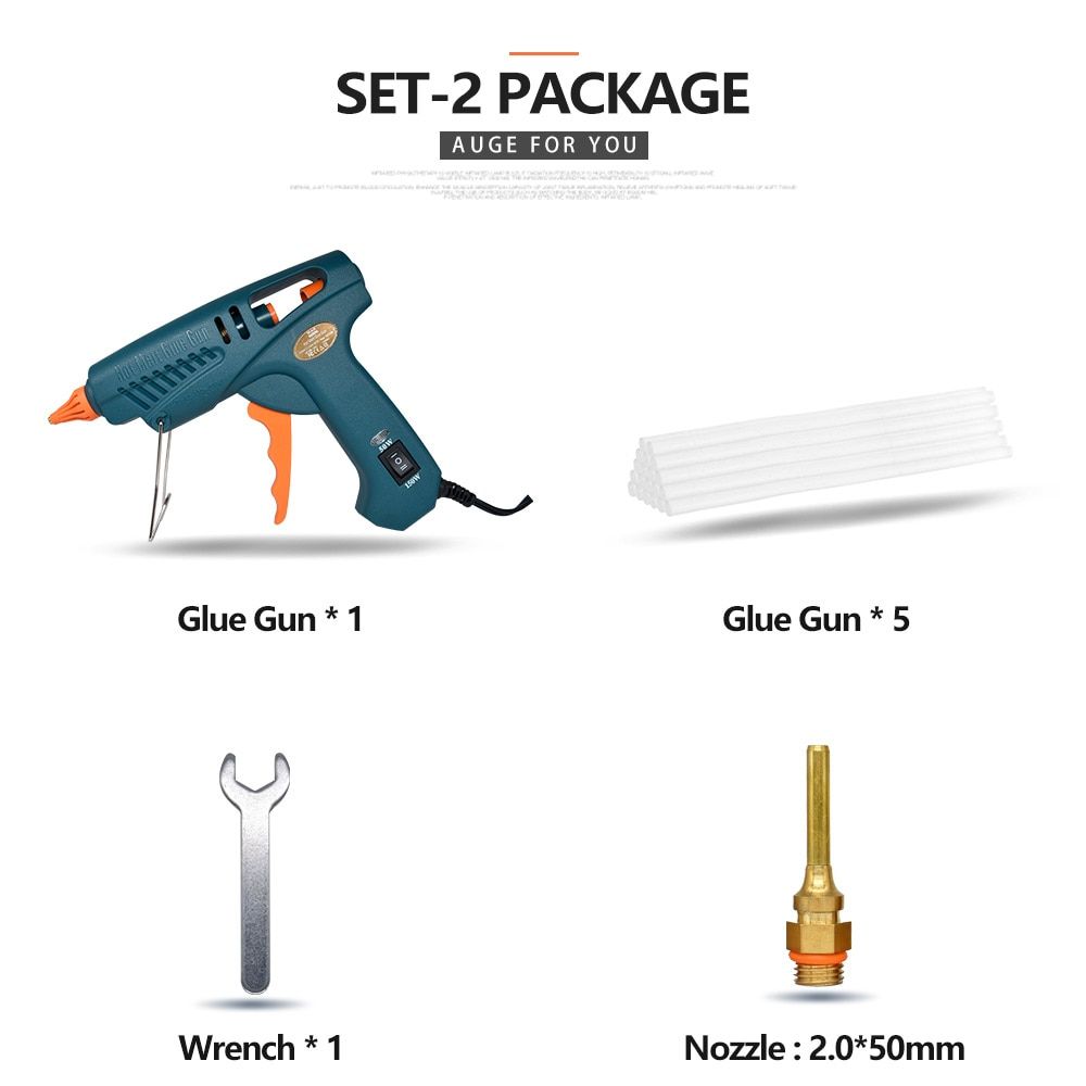 Hot melt Glue Gun 15 IN 1 Tool KIT silicone gun 50W/OFF/150W Switch For Crafts Repair DIY Use 11mm Glue Stick Pure copper nozzle