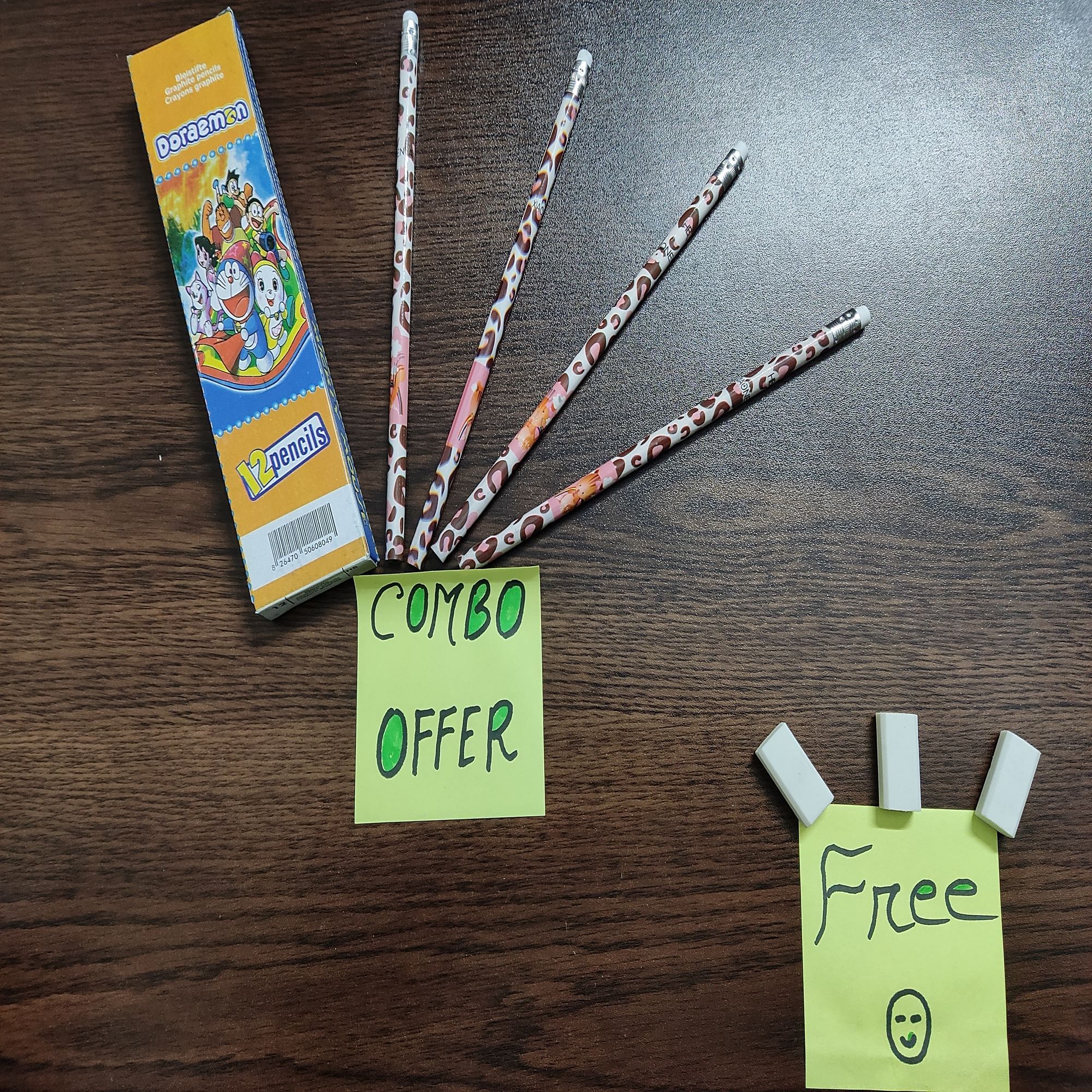 BUY 10 pcs PENCIL and get 3 pcs ERASER free